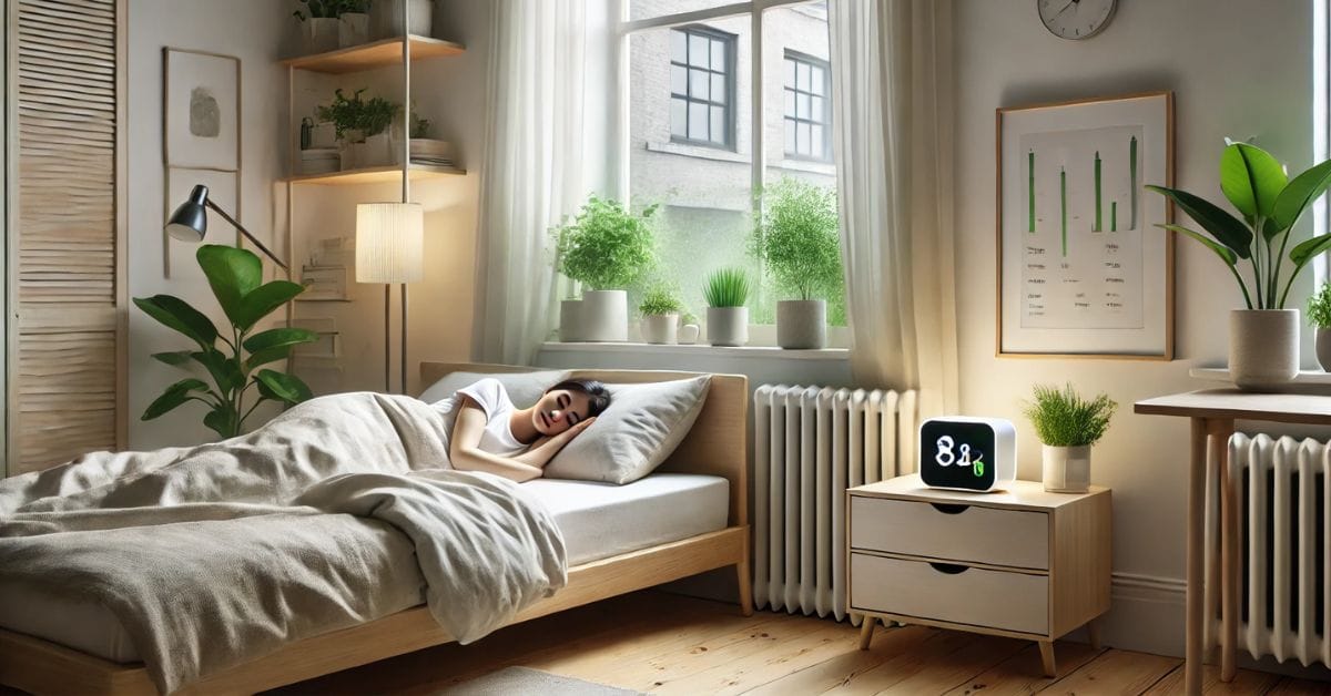 Soveværelse med co2 måler